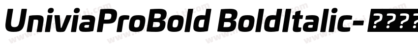 UniviaProBold BoldItalic字体转换